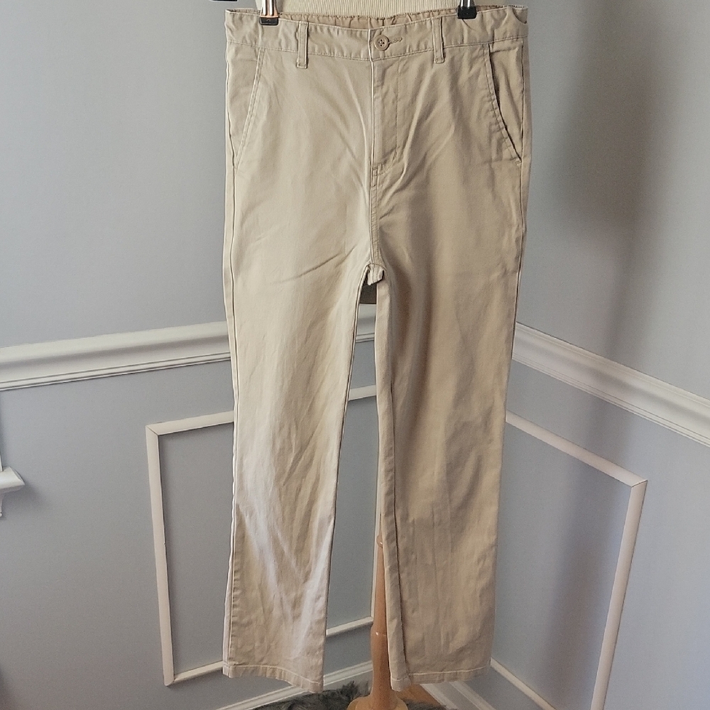 OLD NAVY Bundle of 2 Boy's Straight Leg Flat Front School Uniform Chino Pants 16